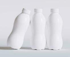 melk plastic fles wit kleur en realistisch structuur renderen 3d foto