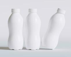 melk plastic fles wit kleur en realistisch structuur renderen 3d foto