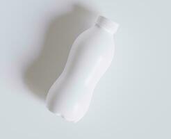 melk plastic fles wit kleur en realistisch structuur renderen 3d foto
