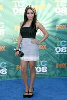 vanessa Hudgens aankomen Bij de tiener keuze prijzen 2008 Bij de universeel amfitheater Bij universeel studio's in los angeles ca augustus 3 2008 foto