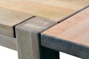 houten tafel oppervlak. natuurlijk hout meubilair dichtbij visie foto
