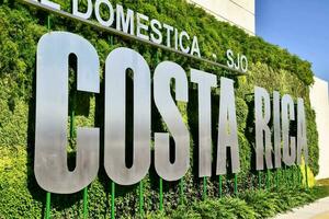 de costa rica teken is gemaakt van planten foto