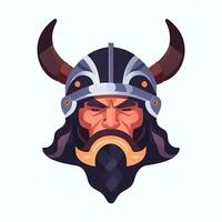 ai gegenereerd viking gamer logo avatar klem kunst icoon sticker decoratie gemakkelijk achtergrond foto