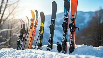 skiën in de alpine majesteit - generatief ai foto