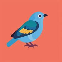 ai gegenereerd kleurrijk vogel logo avatar klem kunst icoon sticker decoratie gemakkelijk achtergrond foto