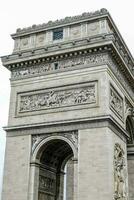 de boog de triomphe in Parijs foto