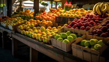 ai gegenereerd versheid van zomer fruit in een schaal, een gezond fijnproever toetje gegenereerd door ai foto