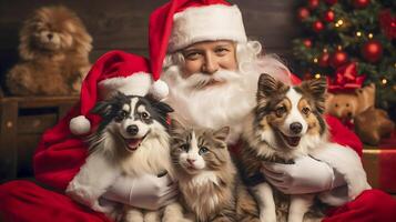 feestelijk Kerstmis decoratie ideeën voor een vrolijk vakantie seizoen. ai gegenereerd. foto