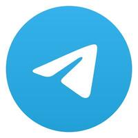 ronde telegram logo geïsoleerd Aan wit achtergrond foto