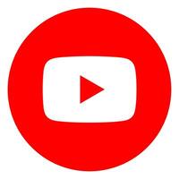 ronde youtube logo geïsoleerd Aan wit achtergrond foto