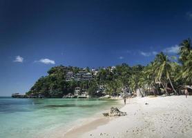 diniwid resort uitzicht op het strand in het tropische paradijs Boracay Island Filipijnen foto