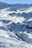 kabel auto, gondel liften, ski liften Aan de hellingen van de Sierra Nevada ski toevlucht foto