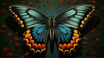 ai gegenereerd vlinder admiraal vlinder foto