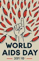 ai gegenereerd hoop Verenigde wereld AIDS dag herdenking en bewustzijn foto