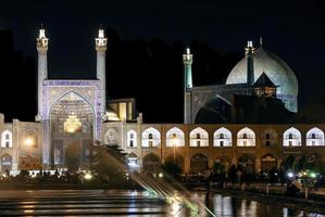 de beroemde bezienswaardigheid van de sjah-moskee in de stad isfahan, iran foto