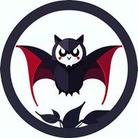 ai gegenereerd dracula vampier avatar gamer icoon klem kunst sticker decoratie gemakkelijk achtergrond foto