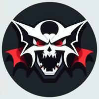 ai gegenereerd dracula vampier avatar gamer icoon klem kunst sticker decoratie gemakkelijk achtergrond foto