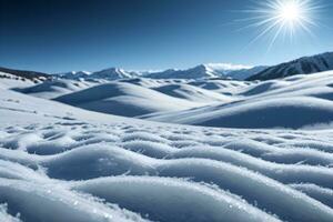 ai gegenereerd winter landschap gedetailleerd sneeuw ijs ai generatief foto