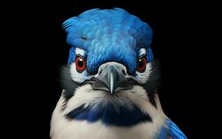 ai generatief blauw gaai natuurlijk vogel fotografie foto