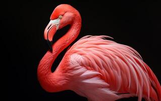 ai generatief Amerikaans flamingo vogel fotografie foto