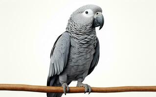 ai gegenereerd Afrikaanse grijs papegaai foto