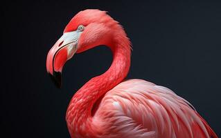 ai generatief Amerikaans flamingo vogel fotografie foto