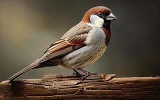 ai generatief schattig mus vogel Aan natuurlijk milieu foto