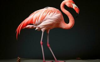 ai generatief Amerikaans flamingo vogel fotografie foto