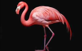 ai generatief Amerikaans flamingo vogel fotografie foto