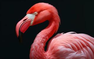 ai generatief Amerikaans flamingo vogel fotografie foto