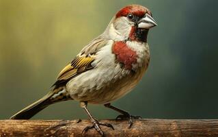 ai generatief schattig mus vogel Aan natuurlijk milieu foto