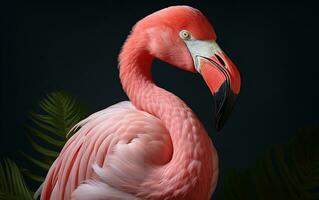 ai generatief Amerikaans flamingo vogel fotografie foto