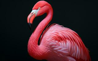 ai generatief Amerikaans flamingo vogel fotografie foto