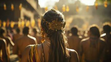 festivals dat lont traditie met hedendaags geest. generatief ai foto