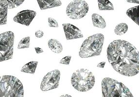mooi glimmend diamant in briljant besnoeiing Aan wit achtergrond,- kristal achtergrond foto