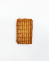 stack van boter biscuits eigengemaakt Aan wit achtergrond foto