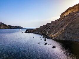 spectaculair avond in de baai Oppervlakte in Malta foto