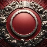 ai gegenereerd gelukkig Chinese nieuw jaar met oosters Chinese traditioneel sjabloon achtergrond foto