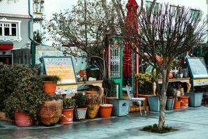 mooi straat in de oud stad van Istanbul, kalkoen foto