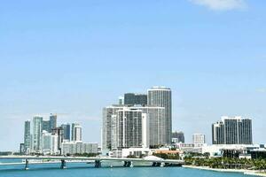 de visie van de stad van de water in Miami foto