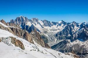 maand blanc massief, in de chamonix maand blanc foto