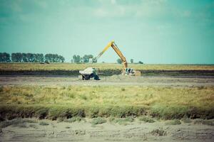 graafmachine Aan nieuw bouw plaats foto