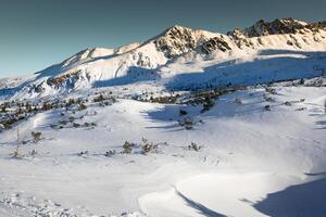 winter landschap van tatra bergen zakopane, Polen foto