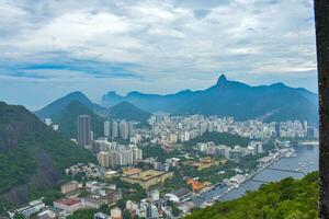 landschap visie de suikerbrood kabel auto is een kabelbaan systeem in Rio de janeiro, Brazilië. foto