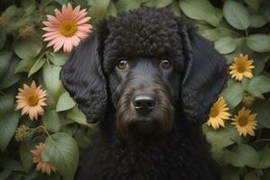 ai gegenereerd wit labrador retriever hond portret Aan een solide kleur achtergrond. studio schot. generatief ai foto