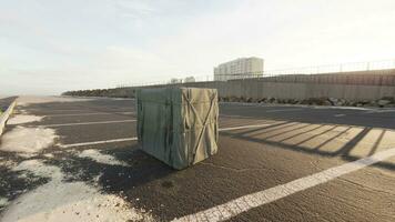 verpakking boxe verpakt Aan leeg parkeren foto