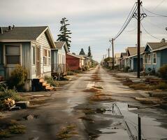 ai gegenereerd mobiel huis park in een leeftijdsgebonden gemeenschap in oceano foto