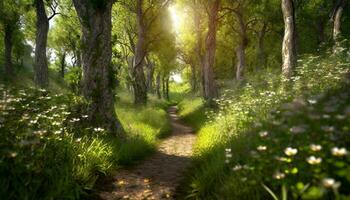 ai gegenereerd mooi natuur afbeelding foto