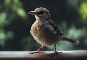 ai gegenereerd ai generatief dichtbij omhoog van een vogel foto