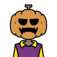 tekenfilm halloween pompoen hoofd karakter foto